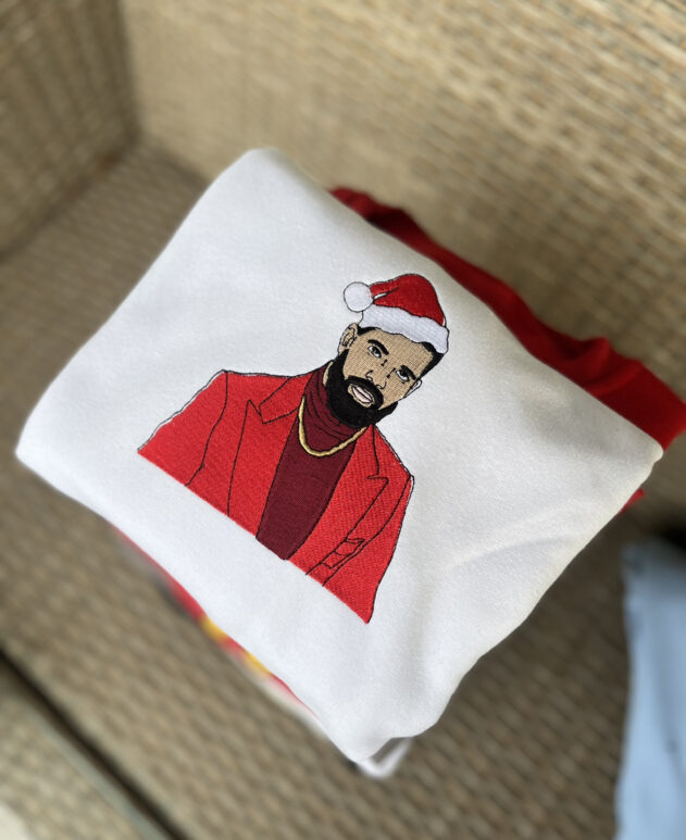 Bluza z haftem Drake Christmas - obrazek 2