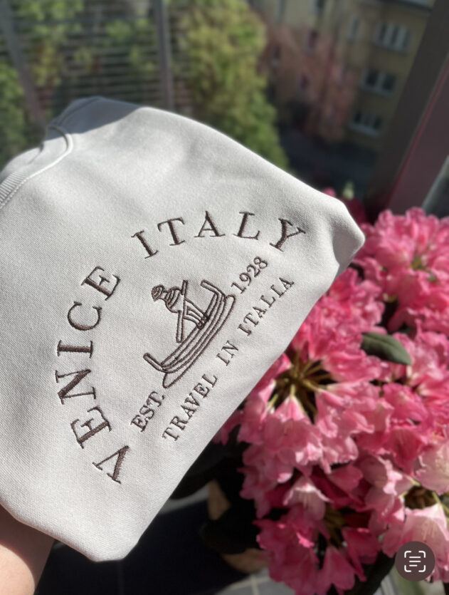 Bluza z haftem Venice Italy