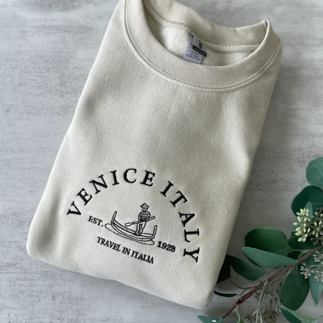 Bluza z haftem Venice Italy - obrazek 5