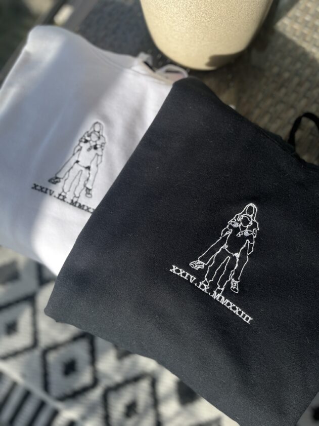 Bluzy dla par, bluzy z haftem, bluzy z personalizowanym haftem, personalizowane bluzy dla par, bluzy haftowane na zamówienie, personalizowana bluza ze zdjęcia, bluza haftowana ze zdjęcia, personalizowana bluza, haftowana bluza