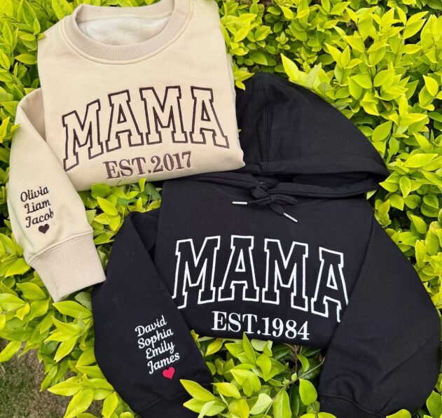 Haftowana bluza z napisem MAMA