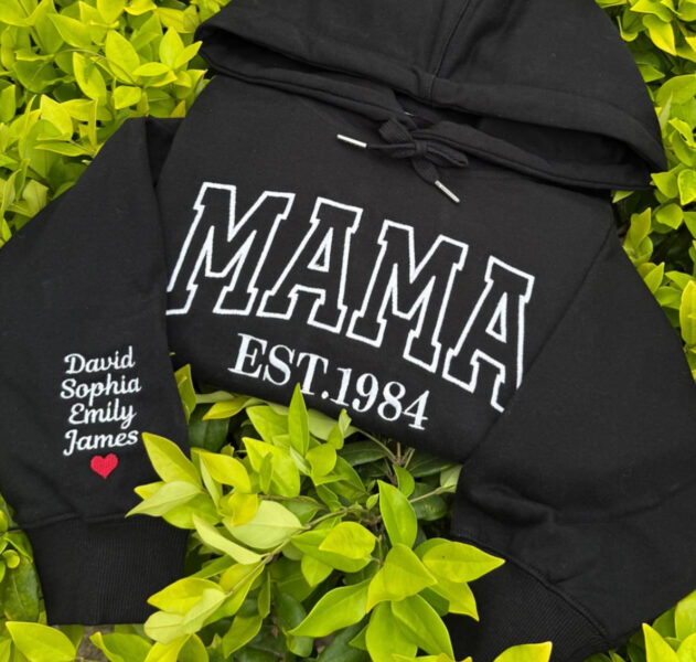 Haftowana bluza z napisem MAMA - obrazek 3